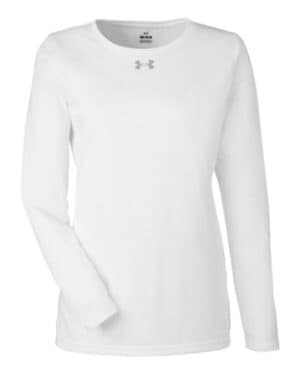 WHITE/ MOD GREY Under armour 1376852 women's team tech long sleeve t-shirt