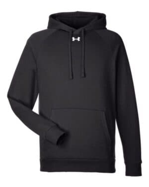 BLACK/ WHITE Under armour 1379757 rival fleece hooded sweatshirt