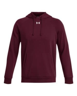 MAROON/ WHITE Under armour 1379757 rival fleece hooded sweatshirt