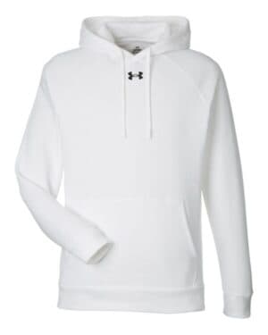 WHITE/ BLACK Under armour 1379757 rival fleece hooded sweatshirt