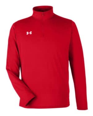 RED/ WHITE Under armour 1376844 team tech quarter-zip pullover