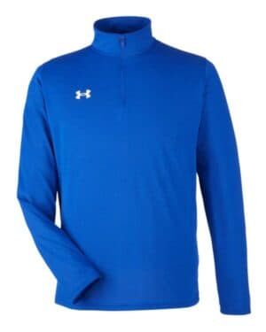 ROYAL/ WHITE Under armour 1376844 team tech quarter-zip pullover