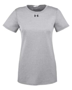 TRUE GREY HEATHER/ BLACK Under armour 1305510 women's locker 20 t-shirt
