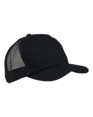 BLACK Big accessories BX010 twill trucker cap