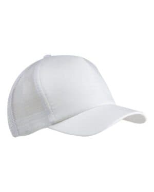 WHITE Big accessories BX010 twill trucker cap
