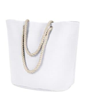 WHITE SUBLIMATION Bagedge BE256 polyester canvas rope tote