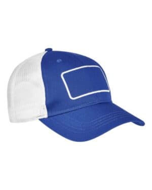 ROYAL/ WHITE/ WHITE Big accessories BA656T patch trucker cap