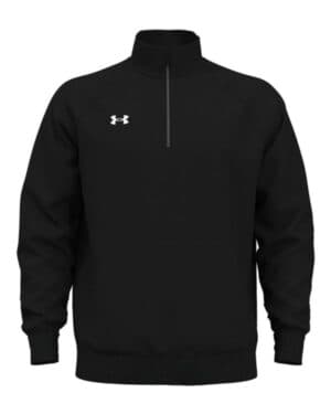 BLACK/ WHITE Under armour 1386016 rival fleece quarter-zip pullover