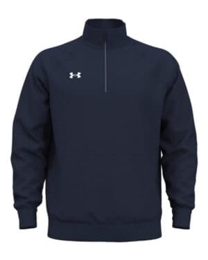 MIDNIGHT NAVY/ WHITE Under armour 1386016 rival fleece quarter-zip pullover