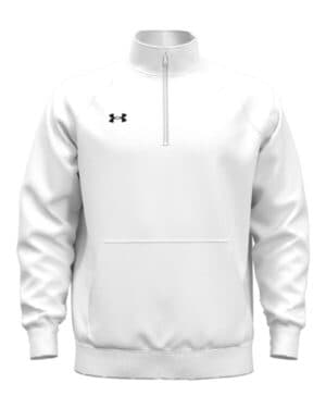 WHITE/ BLACK Under armour 1386016 rival fleece quarter-zip pullover