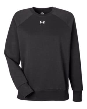 BLACK/ WHITE Under armour 1379508 women's rival fleece sweatshirt