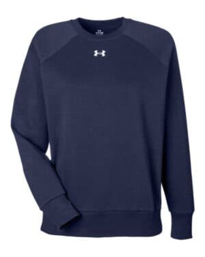 MIDNIGHT NAVY/ WHITE Under armour 1379508 women's rival fleece sweatshirt
