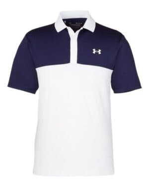 WHITE/ MIDNIGHT NAVY/ WHITE Under armour 1377375 performance 30 colorblock polo