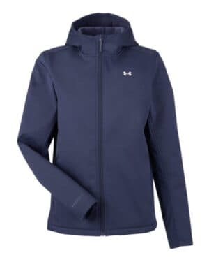 MIDNIGHT NAVY/ WHITE 1371595 women's coldgear infared shield 20 hooded jacket