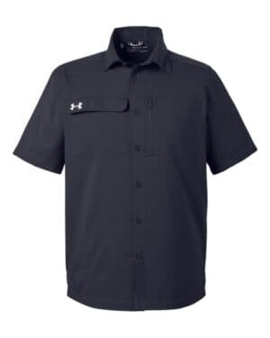 BLACK/ WHITE Under armour 1351360 motivate coach woven shirt