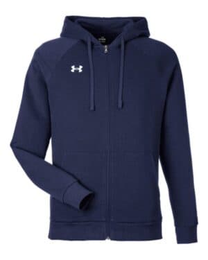 MIDNIGHT NAVY/ WHITE Under armour 1379767 rival fleece full-zip