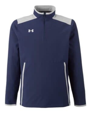 MIDNIGHT NAVY/ WHITE Under armour 1389611 motivate 30 long sleeve half-zip