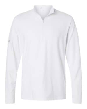 WHITE WHITE Adidas A708 men's textured stripe quarter-zip pullover