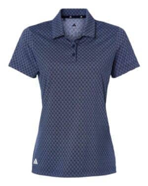 Adidas A717 women's 4-way stretch printed polo