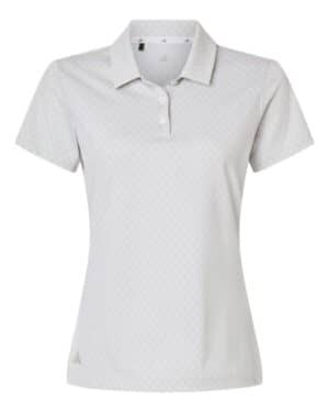 WHITE Adidas A717 women's 4-way stretch printed polo