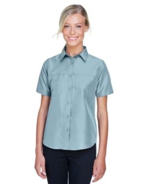 CLOUD BLUE M580W women's key west short sleeve performance staff shirt