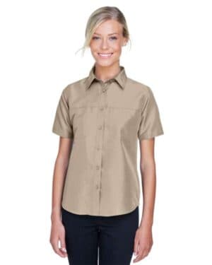 KHAKI M580W women's key west short sleeve performance staff shirt