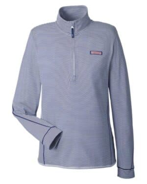 DEEP BAY K002521 women's microstripe sankaty half-zip pullover