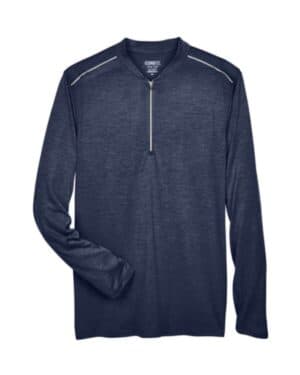 CLASSIC NAVY HEATHER/ CARBON CE401 men's kinetic performance quarter-zip pullover