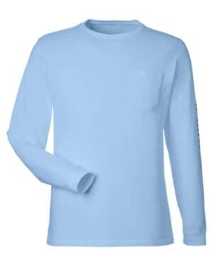 JET BLACK/ BLUE BLAZER Vineyard vines V021214 long sleeve pocket t-shirt