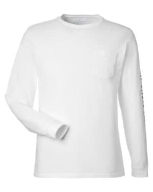 WHITE CAP/ BLUE BLAZER Vineyard vines V021214 long sleeve pocket t-shirt