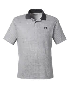 WHITE/ HALO GREY Under armour 1377377 30 printed performance polo