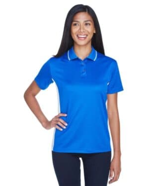 ROYAL/ WHITE Ultraclub 8406L women's cool & dry sport two-tone polo
