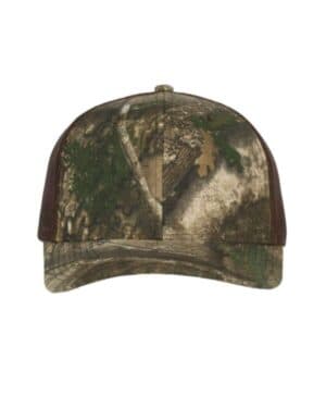REALTREE APX/ BROWN Outdoor cap OC771C camo trucker mesh back cap