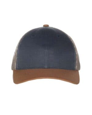 NAVY/ KHAKI/ DUCK Outdoor cap HPD615M tri-color mesh back trucker cap