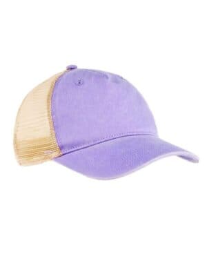 LIGHT PURPLE/ KHAKI Authentic pigment AP1924 pigment-dyed trucker cap