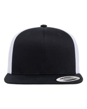 BLACK/ WHITE Yp classics 6609 retro high profile trucker cap