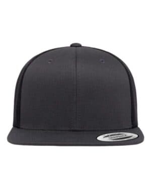 CHARCOAL/ BLACK Yp classics 6609 retro high profile trucker cap