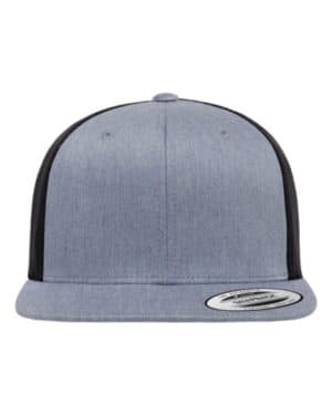 HEATHER GREY/ BLACK Yp classics 6609 retro high profile trucker cap