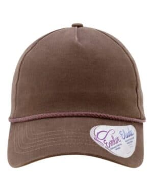 CHOCOLATE/ FAWN Infinity her MAYA women's washed 5-panel with rope