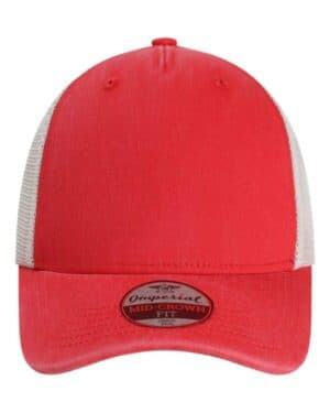 NANTUCKET RED/ STONE Imperial X240M the gambit mesh back cap