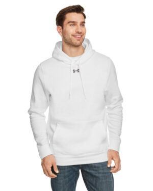 WHITE/ GRPH _100 Under armour 1300123 men's hustle pullover hooded sweatshirt