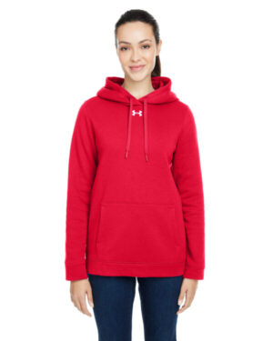 RED/ WHITE _600 Under armour 1300261 ladies hustle pullover hooded sweatshirt