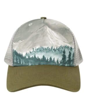 DENALI OLIVE GREEN/ GREY Locale 5PTKR trucker cap