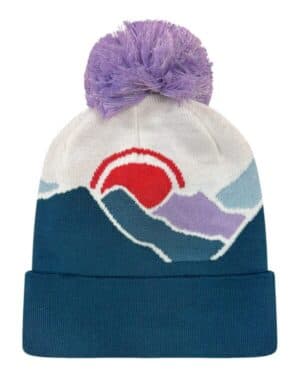 MOUNTAIN SUNSET/ PURPLE Locale GRNDSR grand recycled beanie