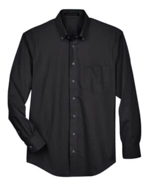BLACK D620 men's crown collection broadcloth woven dress shirt