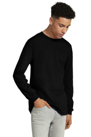 BLACK 1304W american apparel heavyweight unisex long sleeve t-shirt