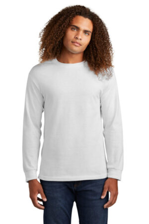 WHITE 1304W american apparel heavyweight unisex long sleeve t-shirt