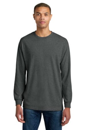 HEATHER CHARCOAL 1304 american apparel heavyweight unisex long sleeve t-shirt