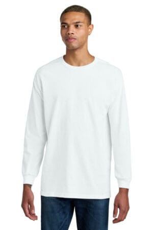 WHITE 1304 american apparel heavyweight unisex long sleeve t-shirt