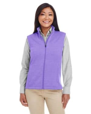 GRAPE HEATHER Devon & jones DG797W women's newbury mlange fleece vest